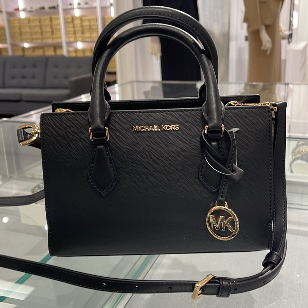 Michael Kors Sheila Small Center Zip Satchel Shoulder Crossbody Bag Non Leather